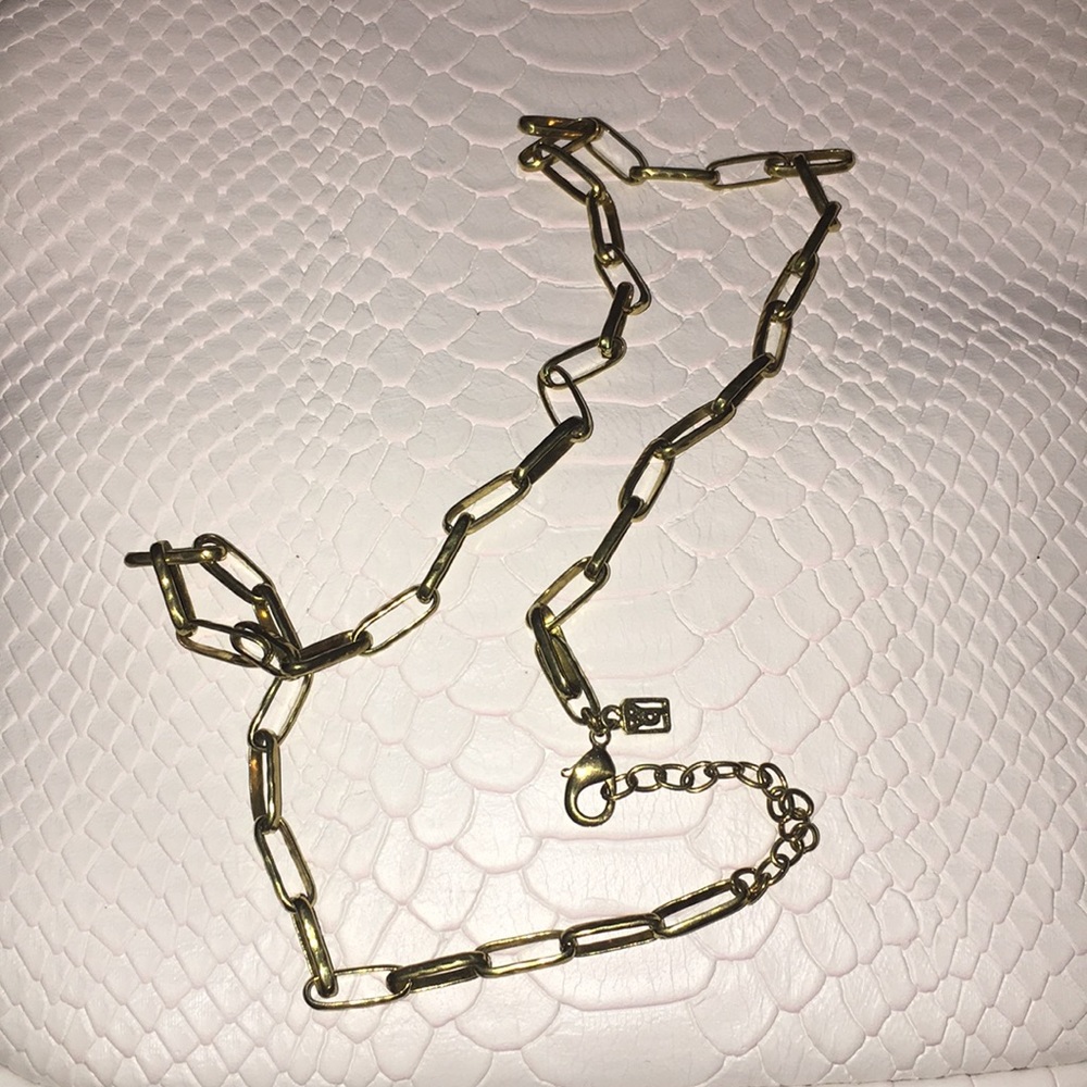 18” brass waxing poetic necklace. NEW!